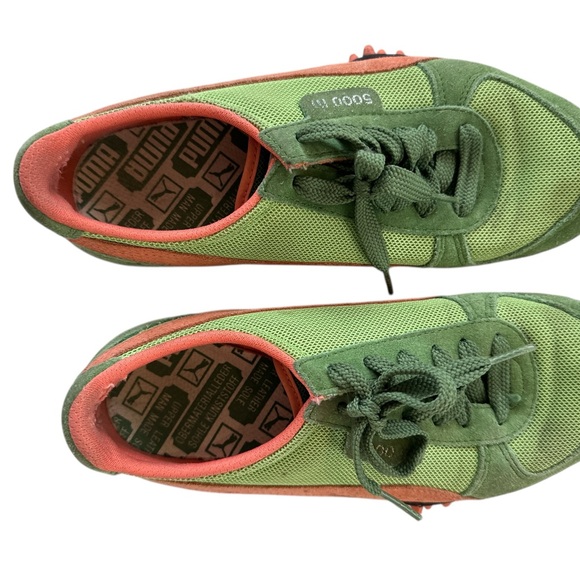 Puma 5000m Suede Running Sneakers In Green & Orange - Picture 3 of 11